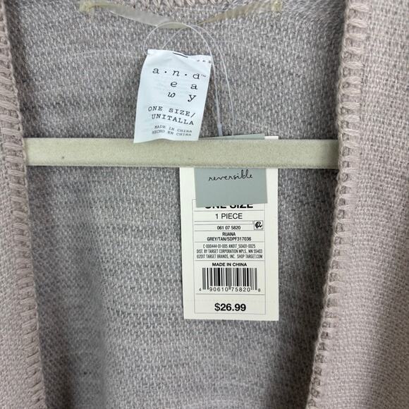 NWT A New Day Poncho Shall Neutral Timeless Chic - One Size - Picture 4 of 6